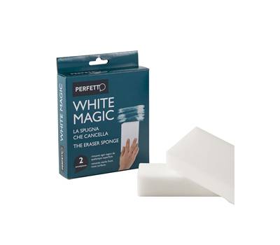 Spugna cancella macchie White Magic - 12 x 2,5 x 0,6 cm - conf. 2 pezzi - Perfetto - 0246E - 8000957024656 - DMwebShop