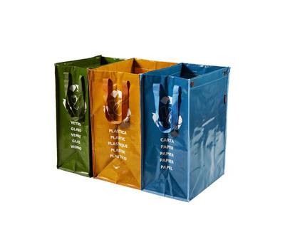Set Ricicla Bag - 3 contenitori - misure assortite - verde-ocra-blu - Perfetto - 0468D - 8000957046849 - DMwebShop Set Ricicla Bag - 3 contenitori - misure assortite - verde-ocra-blu - Perfetto - 0468D - 8000957046849 - DMwebShop