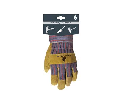 Guanti Docker DC103 - pelle crosta di bovino - taglia 10 - beige-blu - Deltaplus - DPDC10310 - 3295249183530 - DMwebShop