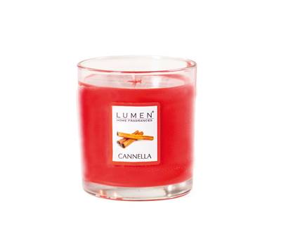 Candela in bicchiere cannella - 8769