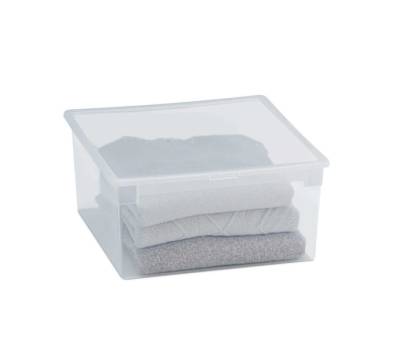 Contenitore multiuso Light Box lt 37,8x39,6x18,5 cm 23 lt plastica trasparente - 8478