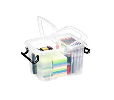 Contenitore multiuso Strata con coperchio 28,5x22,5x17,5 cm 6 lt PPL trasparente - 8476