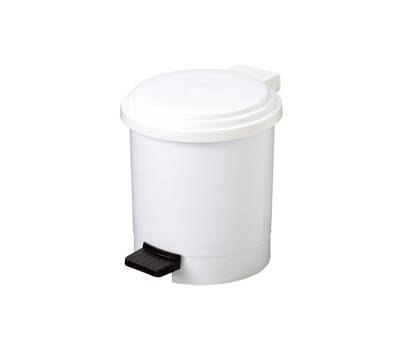 Pattumiera a pedale Ruf PPL 6 lt diametro 22,5 cm altezza 26,5 cm bianco Medial 906106 - 8848