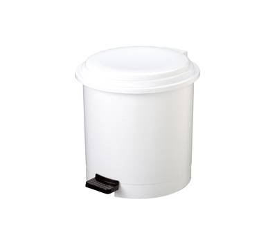Pattumiera a pedale Ruf diametro 27 cm altezza 34 cm 12 lt bianco Medial 906112 - 8849