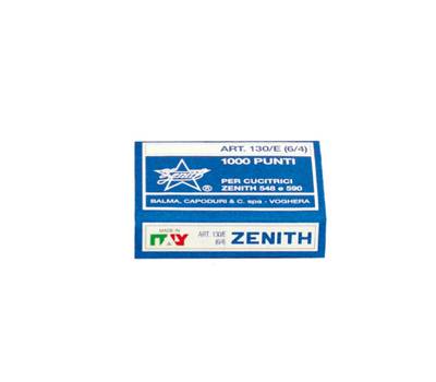 Punti per Cucitrice Zenith 130 E 6-4 Acciaio Naturale 1000 punti per scatola Zenith 0311301401 - 831