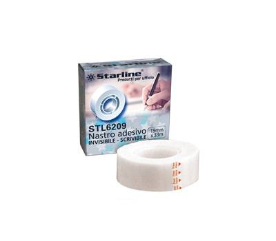 Nastro adesivo scrivibile - invisibile - 1,9 cm x 33 mt - trasparente - Starline - 1301stl - 8025133037565 - DMwebShop