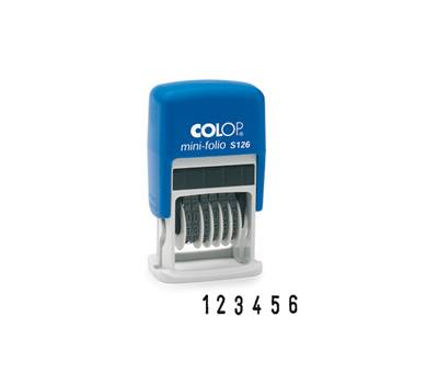 Timbro Mini Folio Numeratore 6 colonne 3,8 mm autoinchiostrante Colop S126 - 4075