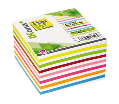 Foglietti Cubo - collato su un lato - colori assortiti - 9,5 x 9,5 cm - 720 fogli - Ikona+ - 11726 - 8004957117264 - DMwebShop