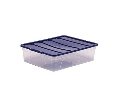 Contenitore multiuso 32 x 40 x 11 cm - 12 lt - PP - con coperchio blu - trasparente - Fellowes - Bankers Box - 100135769 - 43859804832 - DMwebShop