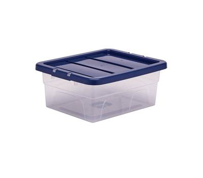 Contenitore multiuso 32 x 40 x 17 cm - 15 lt - PP - con coperchio blu - trasparente - Fellowes - Bankers Box - 100135770 - 43859804825 - DMwebShop