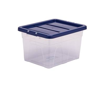 Contenitore multiuso 37 x 40 x 24,5 cm - 22 lt - PP - con coperchio blu - trasparente - Fellowes - Bankers Box - 100135771 - 43859804849 - DMwebShop