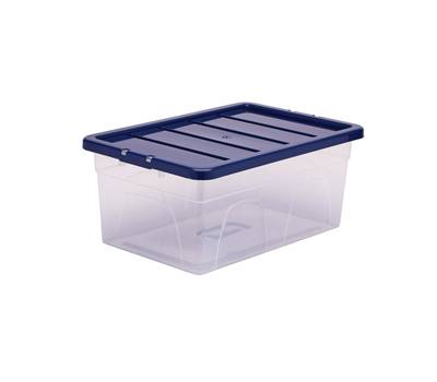 Contenitore multiuso 37 x 56 x 25 cm - 38 lt - PP - con coperchio blu - trasparente - Fellowes - Bankers Box - 100135772 - 43859804856 - DMwebShop