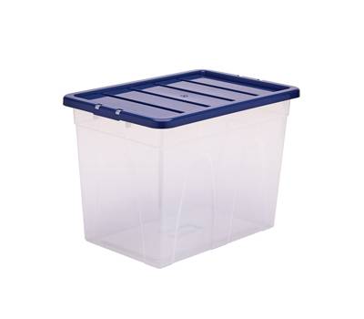 Contenitore multiuso 38 x 56 x 41 cm - 64 lt - PP - con coperchio blu - trasparente - Fellowes - Bankers Box - 100135773 - 43859804863 - DMwebShop