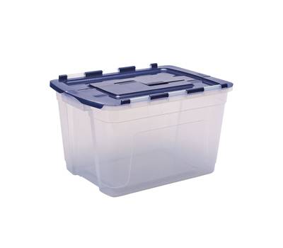 Contenitore multiuso 43 x 59 x 35 cm - 55 lt - PP - con coperchio a cerniera blu - trasparente - Fellowes - Bankers Box - 100135775 - DMwebShop