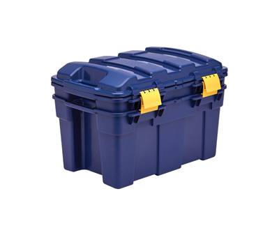 Baule multiuso 39 x 59 x 33 cm - 40 lt - PP - con coperchio - blu-giallo - Fellowes - Bankers Box - 100135776 - DMwebShop