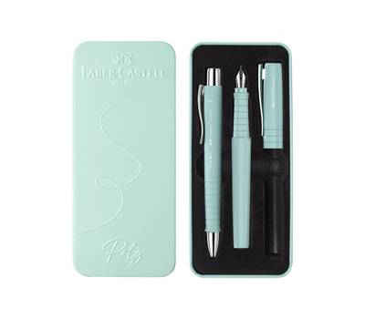 Set stilo B Poly Pen sfera Poly Ball punta 0,7 mm fusto caribic blue Faber Castell - 30506