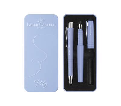 Set stilo B Poly Pen sfera Poly Ball punta 0,7 mm fusto pale iris Faber Castell - 30505