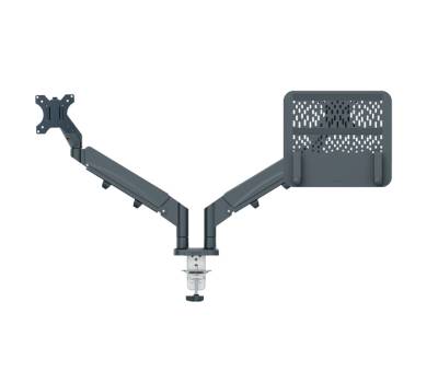 Braccio salvaspazio - per 2 monitor & laptop - grigio scuro - Leitz - 65380089 - 4002432134700 - DMwebShop