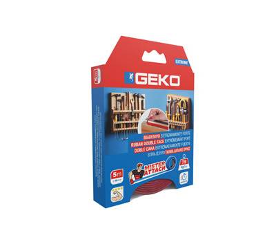Nastro biadesivo EXTREME Mister Attach - 19 mm x 5 mt - grigio-rosso - Geko - 8200500002 - 8014846535093 - DMwebShop