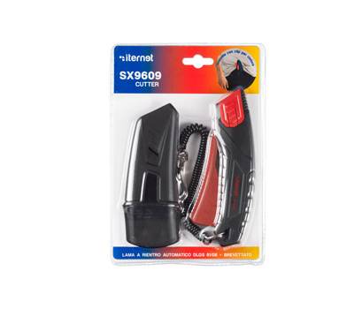 Cutter Super Safety SX 9609 con custodia lama a rientro automatico - 1095