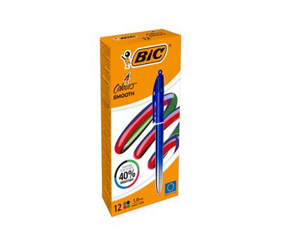 Penna sfera a scatto 4 Colori Smooth 1 mm fusto blu - 1051