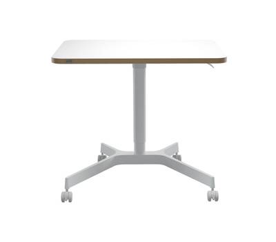 Scrivania Compatta pneumatica Sit Stand mobile 80 x 60 x 75 cm bianco - 1041 Scrivania Compatta pneumatica Sit Stand mobile 80 x 60 x 75 cm bianco - 1041