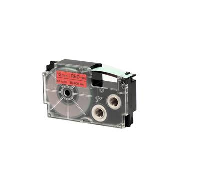 Nastro - 12 mm x 8 mt - nero-rosso - Casio - XR-12RD1-W-DJ - 4971850120346 - DMwebShop