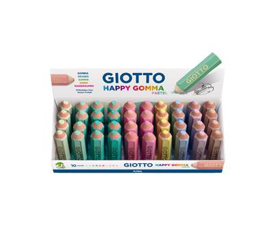 Happy Gomma Pastel - colori assortiti pastello - conf. 40 pezzi - Giotto - 234000 - 87324A - DMwebShop
