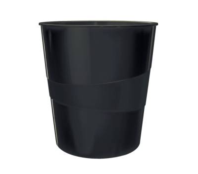 Cestino gettacarte Recycle altezza 32,4 cm diametro 29 cm 15 lt nero Leitz - 1279
