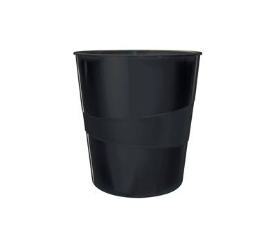 Cestino gettacarte Recycle altezza 32,4 cm diametro 29 cm 15 lt nero Leitz - 1279