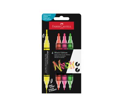 Marcatori Shake Paint colori assoriti neon confezione 4 pz Faber Castell 285505 - 1371