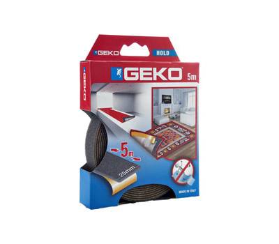 Nastro adesivo antiscivolo HOLD per tappeti e moquette 2,5 cm x 5 mt antracite Geko - 1297