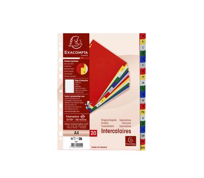 Separatore alfabetico A Z PPL A4 colori assortiti - 1303