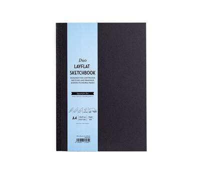 Sketchbook Duo Layflat A4,105 gr 60 pagine copertina nera Musa MU224294 - 1355