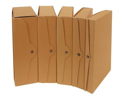 Scatola progetto - dorso 15 cm - 25 x 35 cm - cartone riciclato FSC - avana - conf. 5 pezzi - Starline - FMCXCPECO15AV - 8025133104250 - DMwebShop - 1