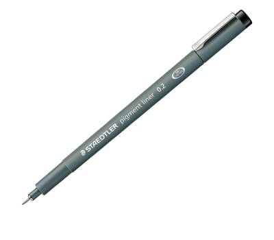 Pennarello Pigment Liner 308 - nero - 0,2 mm - conf. 10 pezzi - Staedtler - 308 02-9 - 4007817327081 - DMwebShop - 1