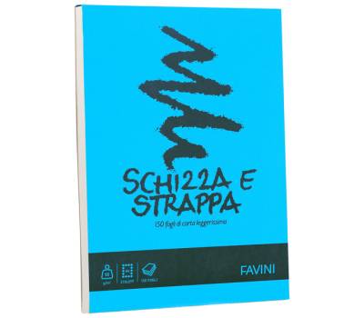 Blocco Schizza e Strappa - A4 - 210 x 297 mm - 50 gr - 150 fogli - conf. 5 pezzi - Favini - A200704 - 32637A - DMwebShop - 1