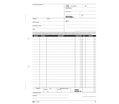 Blocco fatture 1 aliquota Iva - 50-50 fogli autoricalcanti - 29,7 x 21 cm - Edipro - E5283A - 8023328528317 - DMwebShop - 2