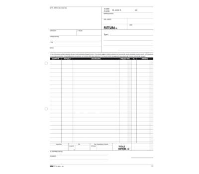 Blocco fatture 1 aliquota Iva - 33-33-33 fogli autoricalcanti - 29,7 x 21 cm - Edipro - E5284A - 8023328528416 - DMwebShop - 1