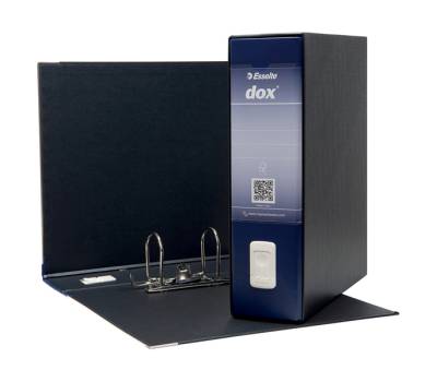 Registratore 1 - dorso 8 cm - commerciale - 23 x 29,7 cm - blu - Esselte - Dox - D26104 - 8004389087050 - DMwebShop - 1