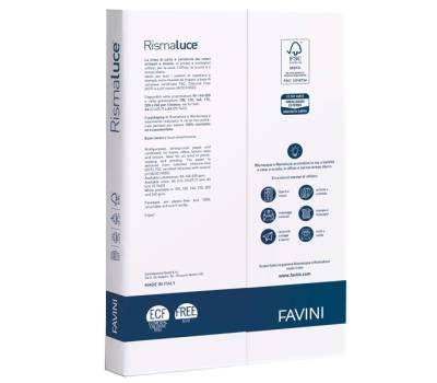 Carta Rismaluce - A4 - 240 gr - bianco - conf. 100 fogli - Favini - A670124 - 8007057561708 - DMwebShop - 1
