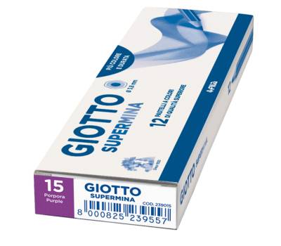Pastello Supermina - mina 3,8 mm - porpora 15 - conf. 12 pezzi - Giotto - 23901500 - 8000825239151 - DMwebShop - 1