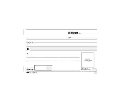 Blocco ricevute generiche - 33 fogli 3 copie autoricalcanti - 9,9 x 17 cm - Edipro - E5564CT - CONFE5564CTPZ10 - DMwebShop - 3