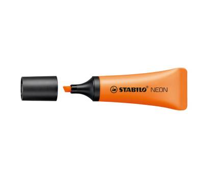 Evidenziatore Neon - punta a scalpello - tratto 2 - 5 mm - colore arancio - conf. 10 pezzi - Stabilo - 72/54 - 4006381401135 - DMwebShop - 1