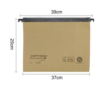 Cartella sospesa cassetto Cartesio - 39 cm - fondo V - 37 x 25 cm - avana - conf. 25 pezzi - Bertesi - 100/395-A1 - 8058983260777 - DMwebShop - 1