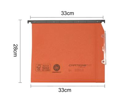Cartella sospesa Cartesio Plus - armadio - interasse 33 cm - fondo U 5 cm - 32,6 x 28 cm - arancio - conf. 25 pezzi - Bertesi 314M LINK5-A2 - 8058983261279 - DMwebShop - 1