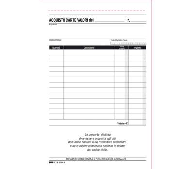 Blocco acquisto valori bollati - 50/50 fogli autoricalcanti - 23 x 15 cm - Edipro - E5784A - 8023328578411 - DMwebShop - 1