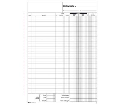 Blocco prima nota cassa entrate-uscite-Iva - 50-50 fogli autoricalcanti - 31 x 21 cm - Edipro - E5356A - 8023328535612 - DMwebShop - 1
