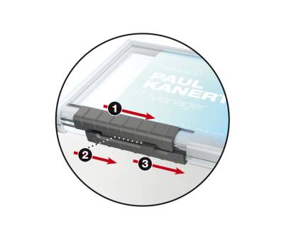 Portabadge PushBox Trio 3 tessere inseribili - 5,4 x 8,7 cm - conf. 10 pezzi - Durable - 8920-19 - 4005546808796 - DMwebShop - 4
