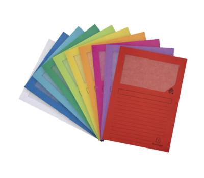 Cartellina a L Forever - con finestra - 130g - 22 x 31 cm - colori assortiti - scatola 10 pezzi - conf. 10 pezzi - Exacompta - 50200E - 3130630502005 - DMwebShop - 1